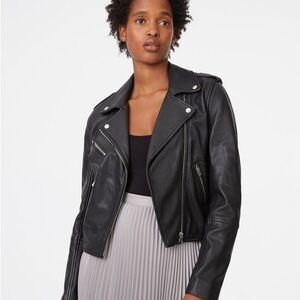 Leather Biker Jacket (100% Leather, Club Monaco)
